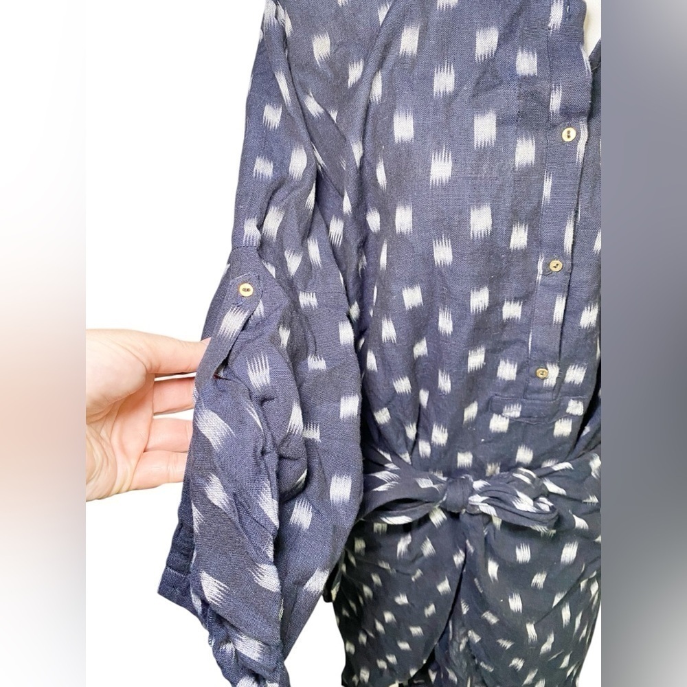 Ulla Johnson Blue White Indigo Ikat Print Corsica Dress - Picture 5 of 16